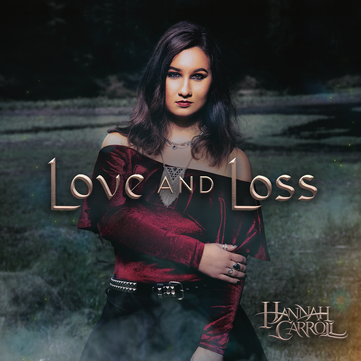 Love and Loss album cover showing Hannah Carroll standing in green grass